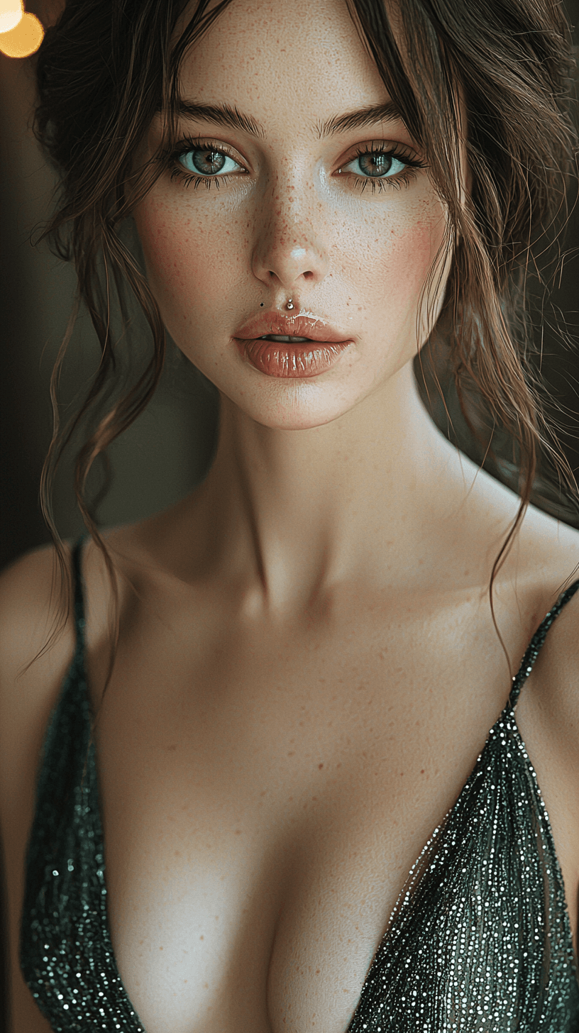AI generated: A stunning victorian era woman with beautifully enhanced lips, showcasing a subtle and elegant use o...