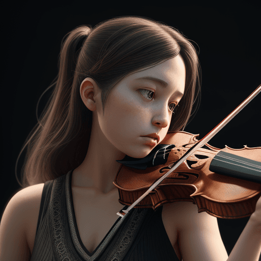 AI generated: Girl playing violin, intricate artwork . octane render, trending on artstation,t symmetrical artwork...