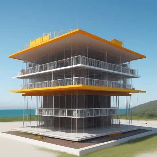 AI generated: un estructura de nft con tubos de agua para una cantidad de ocho canales 
