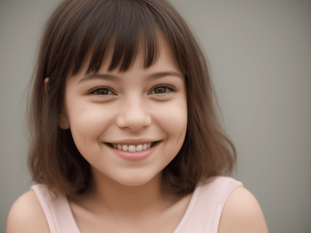 AI generated: portrait of a cute girl smiling