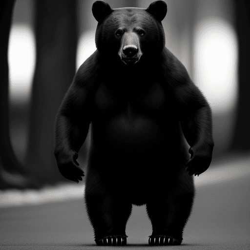 AI generated: A full body photograph of {black bear} in the style of a unique fashion statement, taken in wide ima...