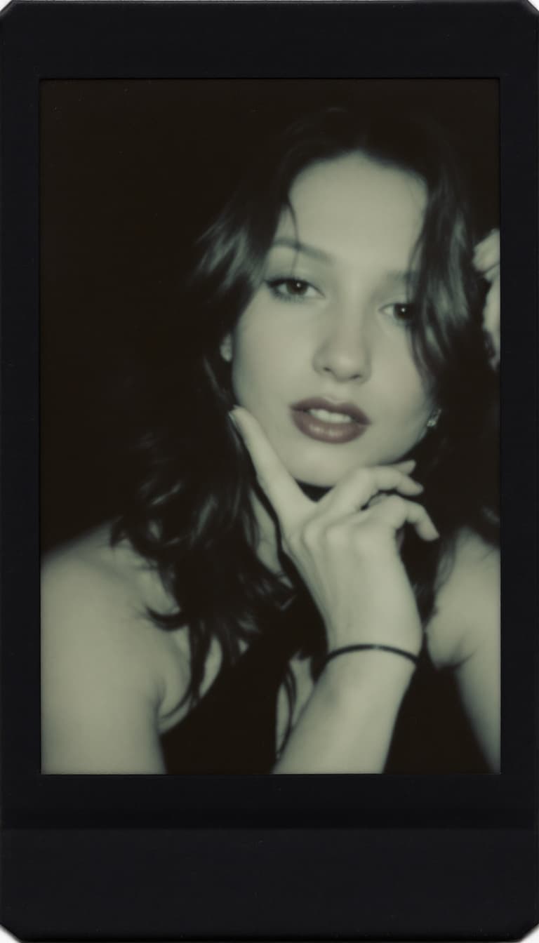 AI generated: girl, polaroid