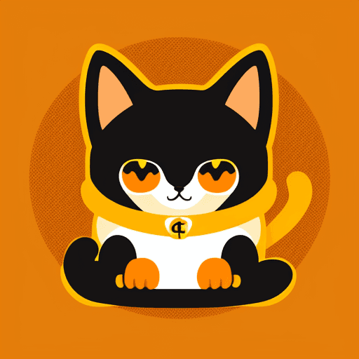 AI generated: icon/logo, orange, yellow, cute, chat