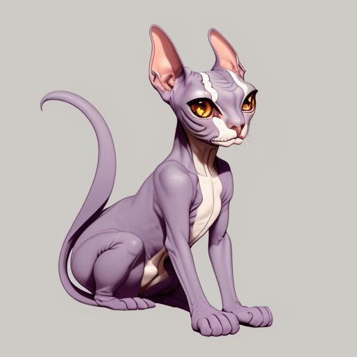 AI generated: sphynx cat mascot style vector ,full body , sit