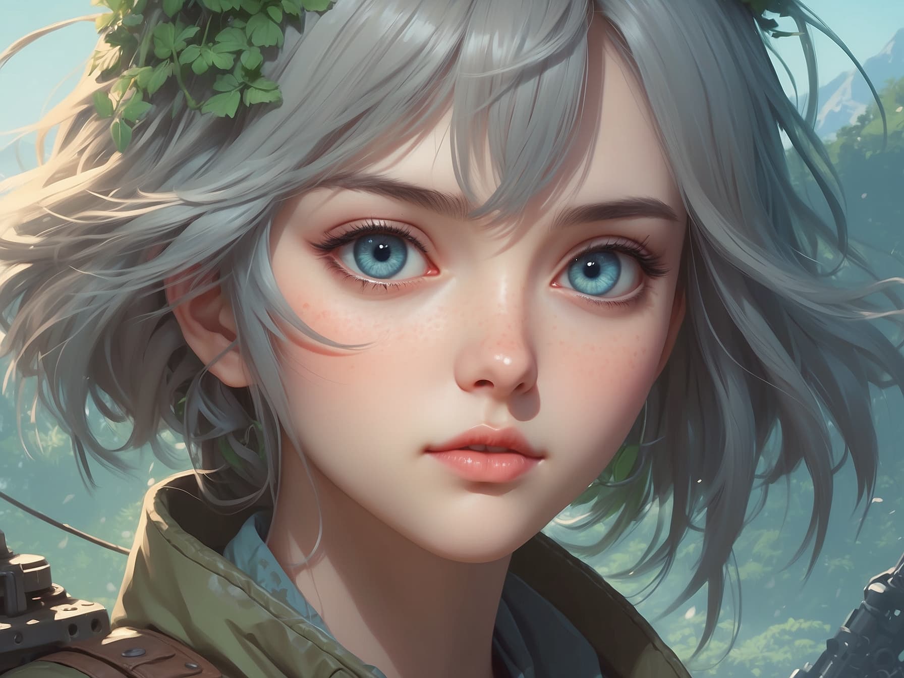 AI generated: a close up of a person with a camera, a photorealistic painting by Kanō Naizen, cgsociety, computer ...