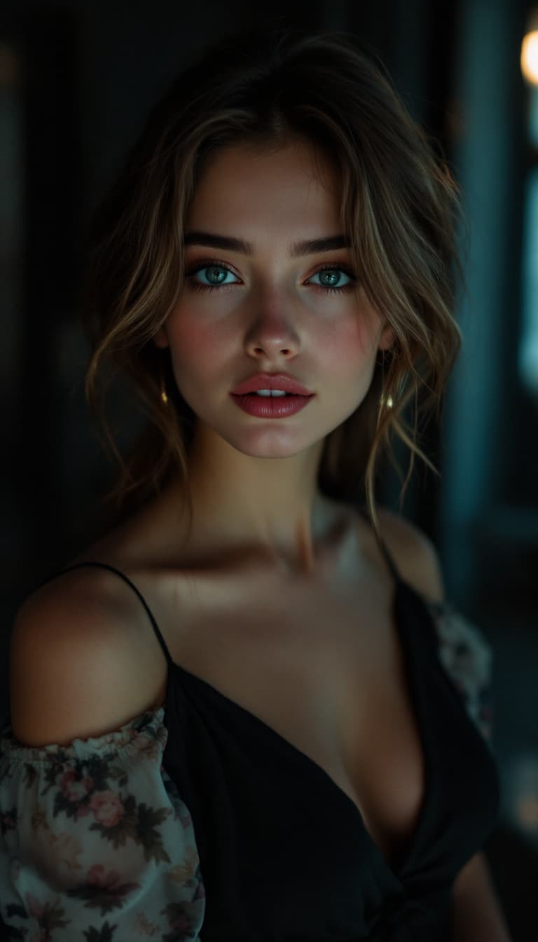 AI generated: instagram photo, selfie, front shot, portrait photo of a 24 y.o woman, wearing dress, beautiful face...