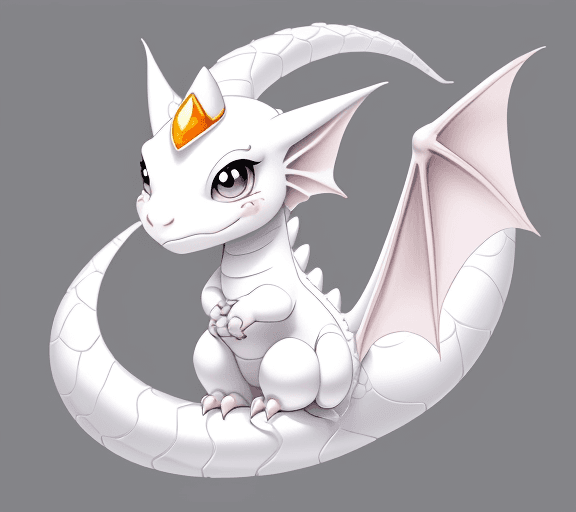 AI generated: cartoon sweet baby dragon with a white gem in the head with only the lines so i can paint it and fit...