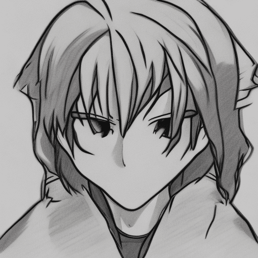 AI generated: anime style young man sitting in his geek room making drawings on a white sheet of paper, ultra real...