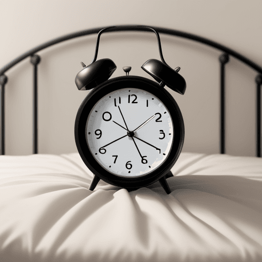 AI generated: Can you show me a bed alarm clock that throws the person on the bed off when the alarm goes off?