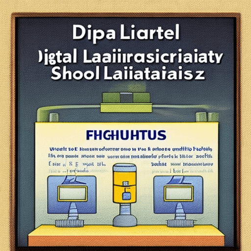 AI generated: image of the title slide on the topic of digital laboratories for the physics classroom in high scho...