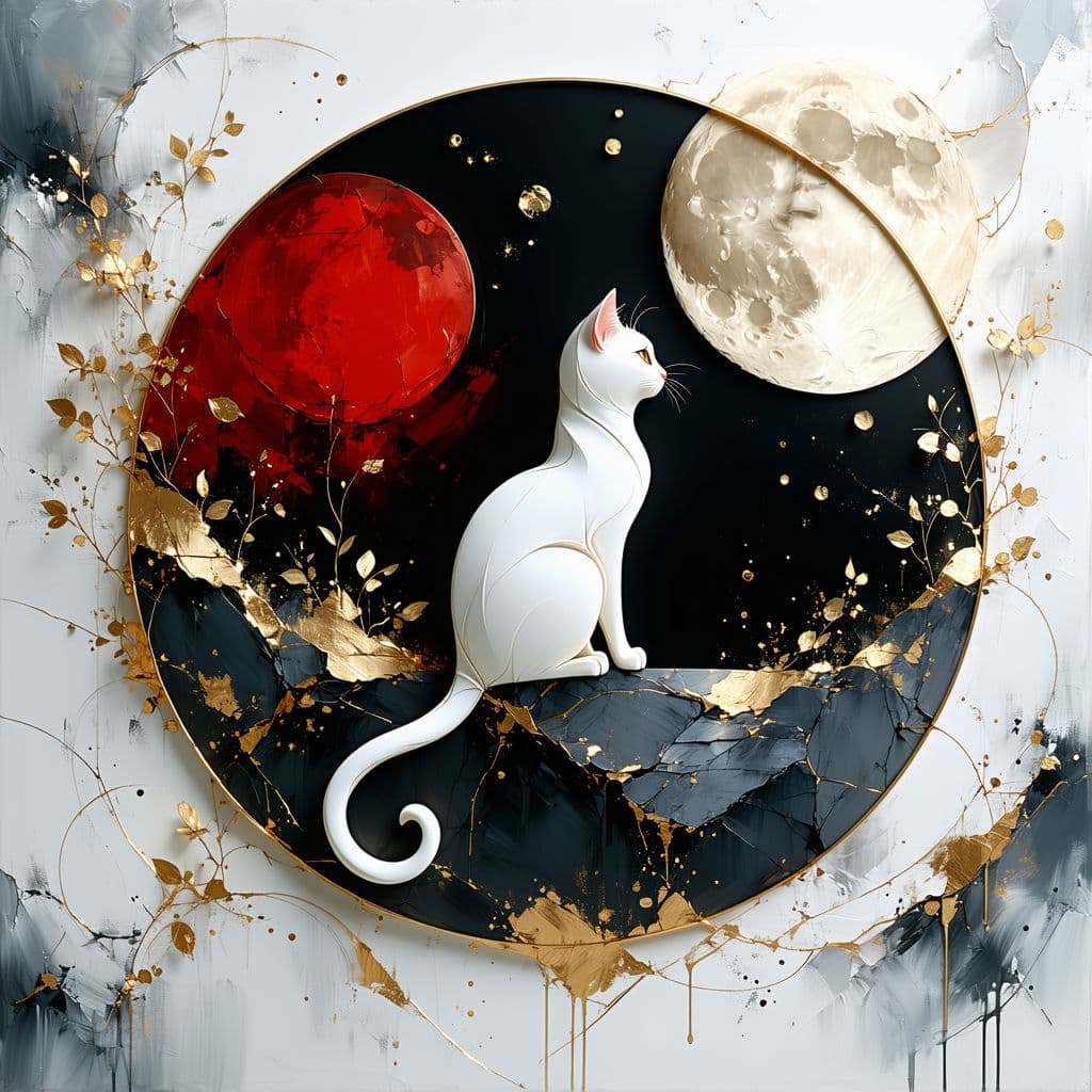 AI generated: Create a detailed and abstract image featuring a dark, black stone-like background. Incorporate colo...