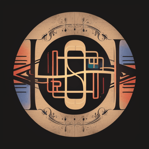 AI generated: diseño abstracto con letras de fondo