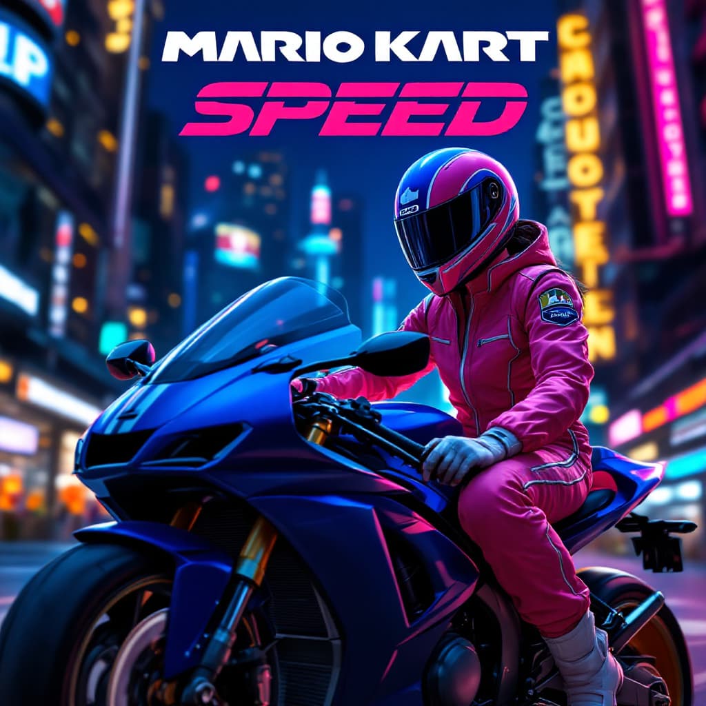 AI generated: A stunning, ultra-realistic illustration of  man riding with a helmet on a sleek blue  realistic sty...
