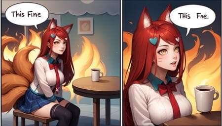 This Is Fine Meme | Concept LoRA XL - Image 3