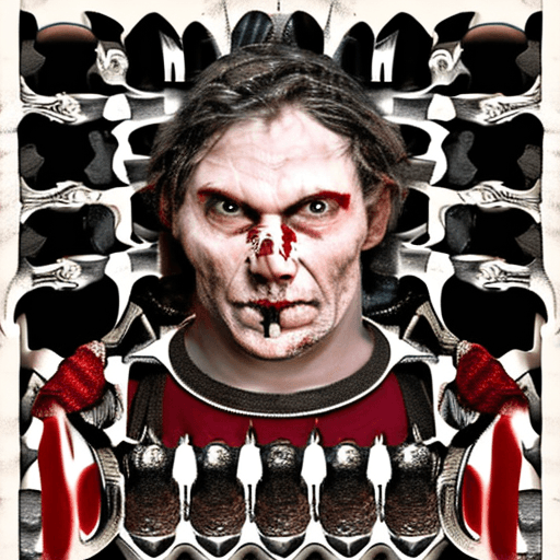 AI generated: High Definition Photo of a ultra realistic Medieval Vampire
