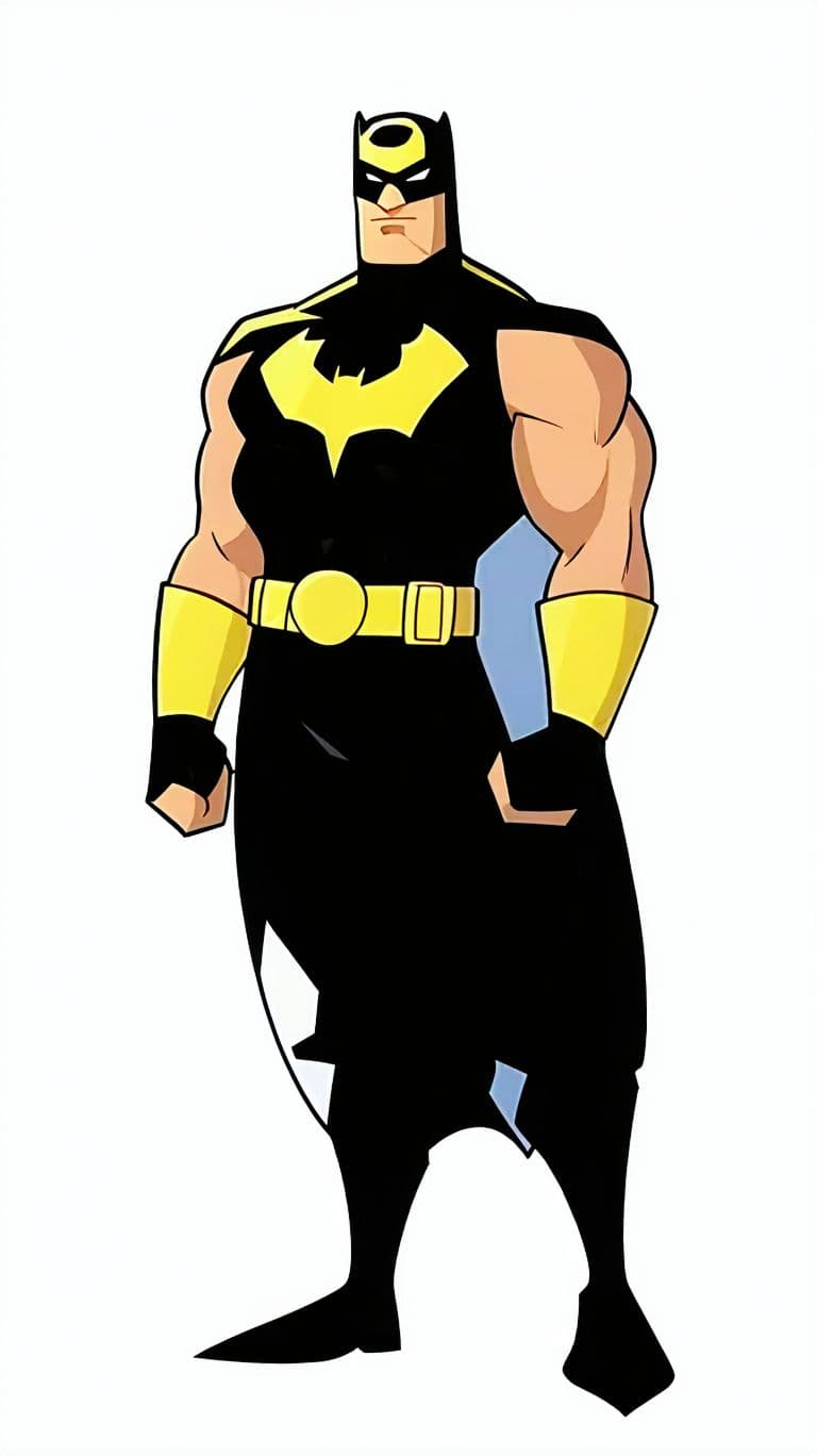 AI generated: Will Stronghold in a DCAU Cartoon Style Standing Full body white background