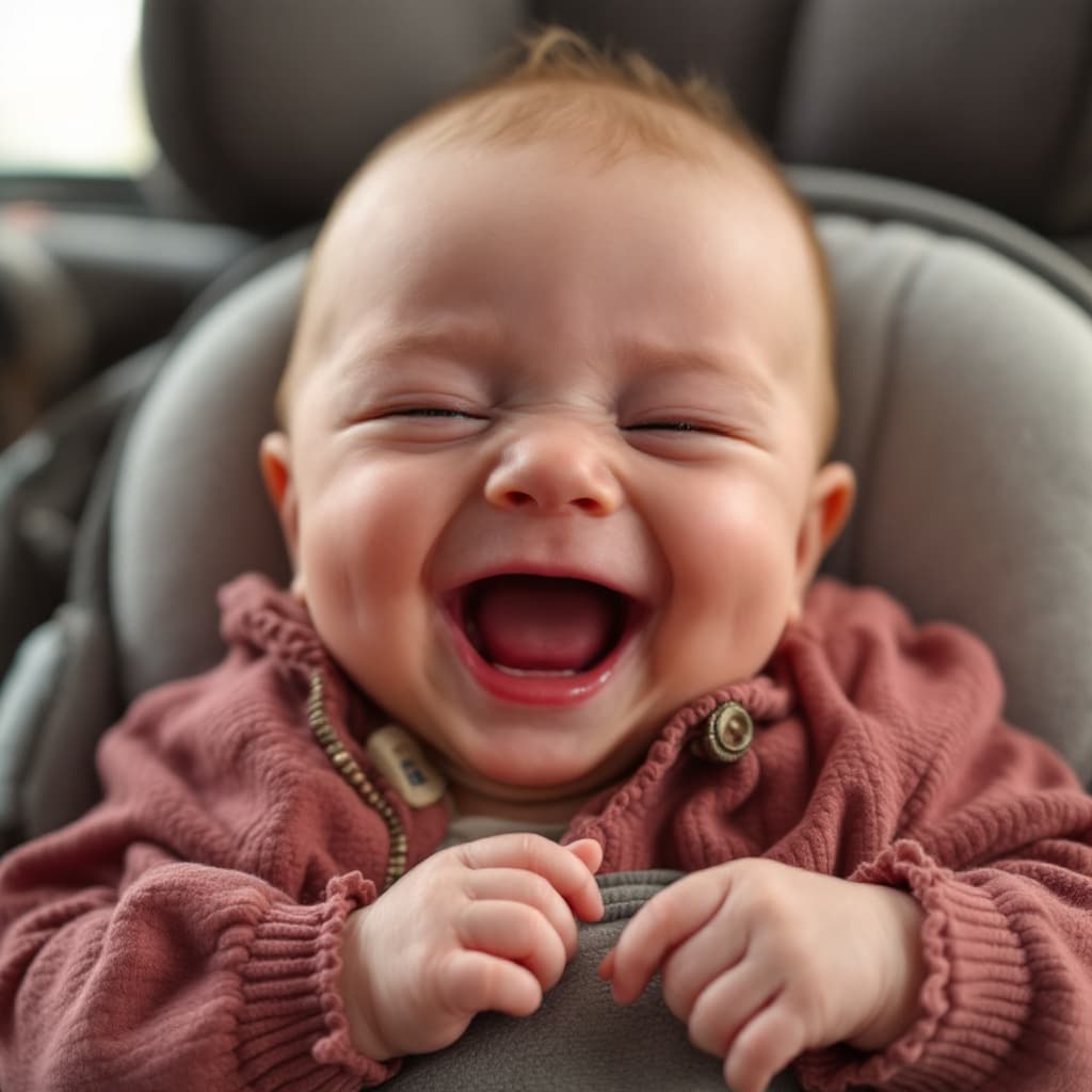 AI generated: Baby laughing happily 
