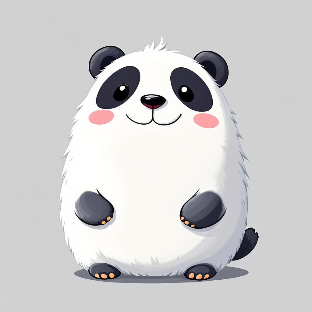 AI generated: Create a playful cartoon character that combines features of a dog and a panda. The character should...