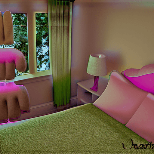 AI generated: nude Freya Allan in her pink girly bedroom displaying her full body nude ((detailed facial features)...