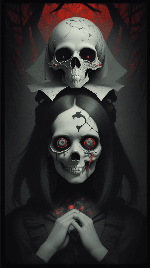 AI generated: there is a Paperbacks special macabre edition and polaroid media artwork collaboration poster of "A ...