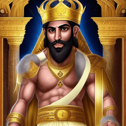 AI generated: persian godly king