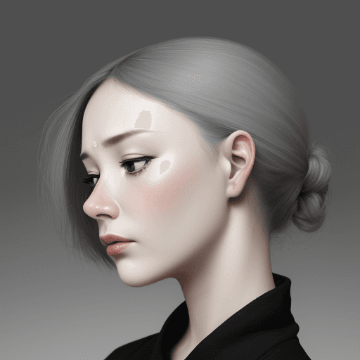 AI generated: close up, woman feeling emotions grey background --ar 71:129 --stylize 750 --v 6
