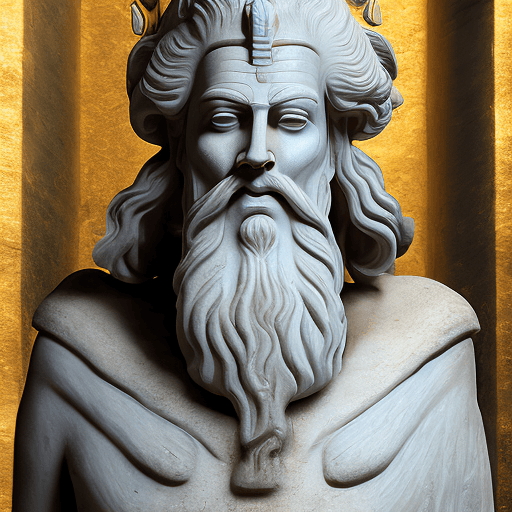 AI generated: High resolution photography of a male deity named Destran, the All-Father