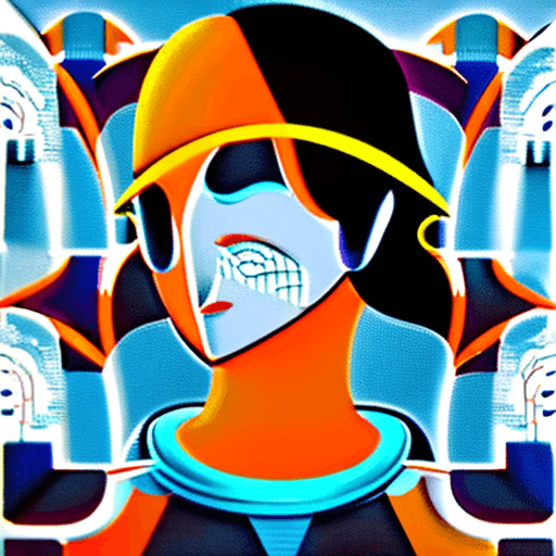 AI generated: female face, in the style of afrofuturism, george callaghan, engineering/construction and design, po...