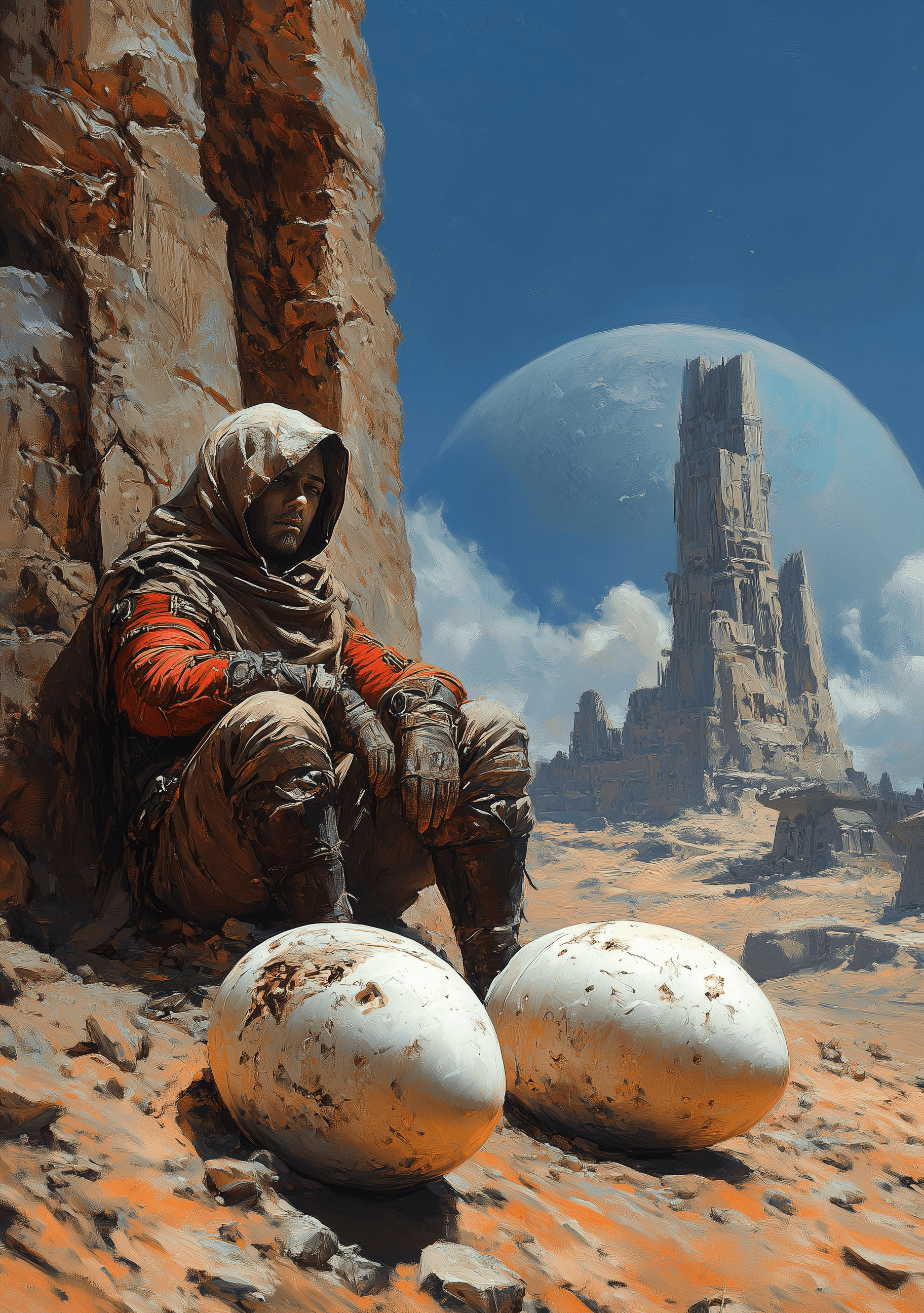 AI generated: A detailed illustration featured on ArtStation, in the style of Alphonse Mucha and Moebius, is a hig...