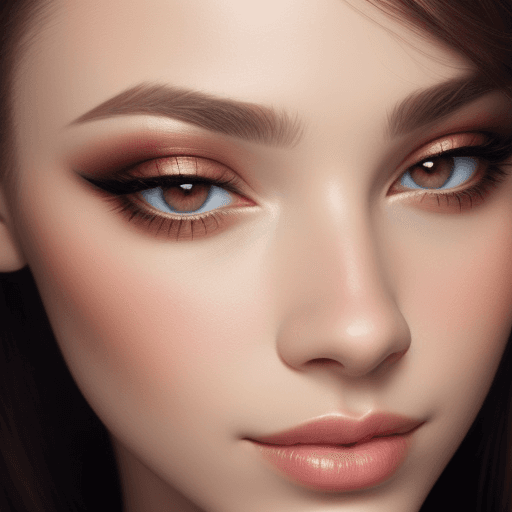 AI generated: beauty portrait makeup closeup woman face