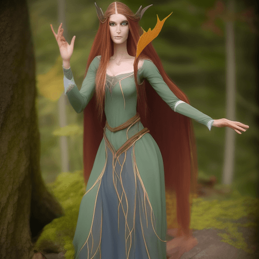 AI generated: Ember Oakheart, a wood elf druid, possesses a captivating and ethereal beauty that reflects her deep...