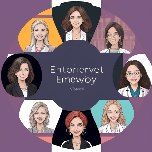 AI generated: Create an image showcasing the empowerment and unity of women entrepreneurs across various industrie...