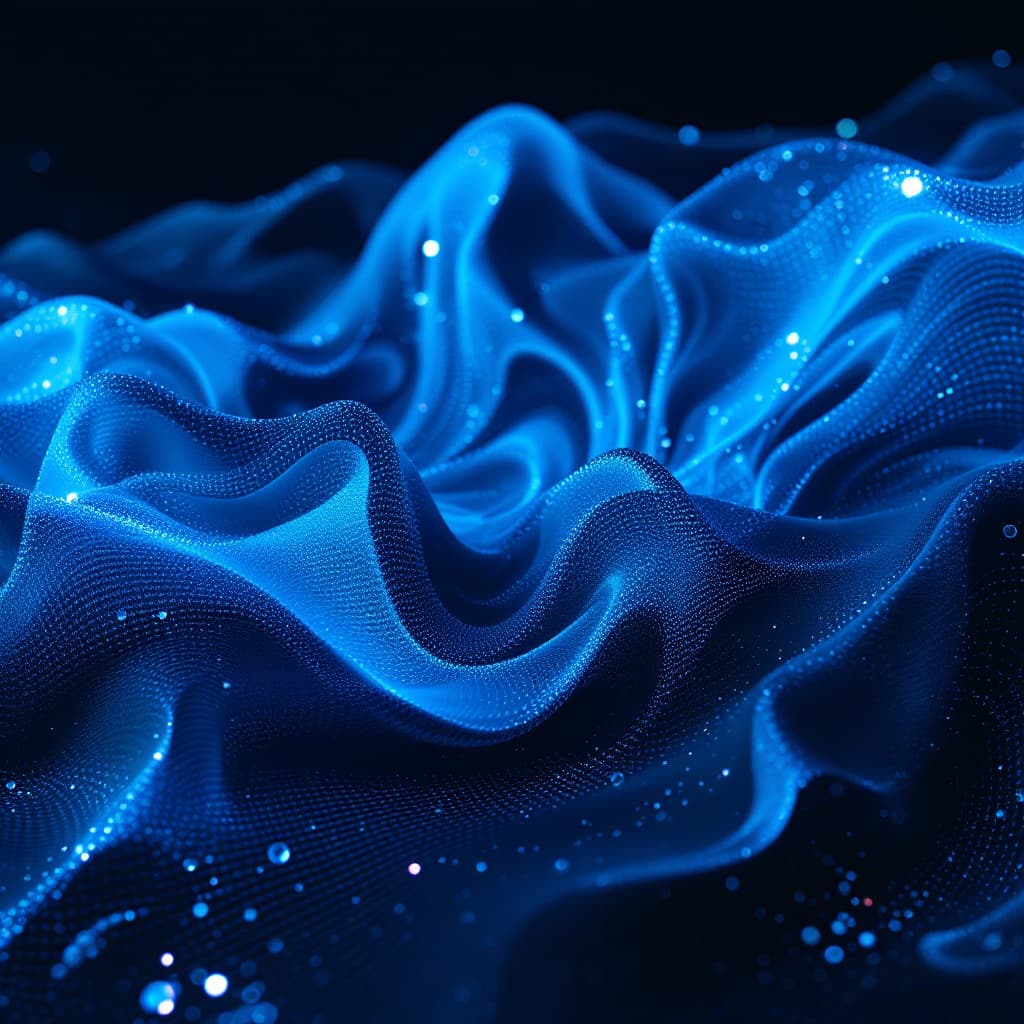AI generated: fondo neón entrelazados en un color azul brillante, vista frontal, sobre un fondo oscuro con detalle...