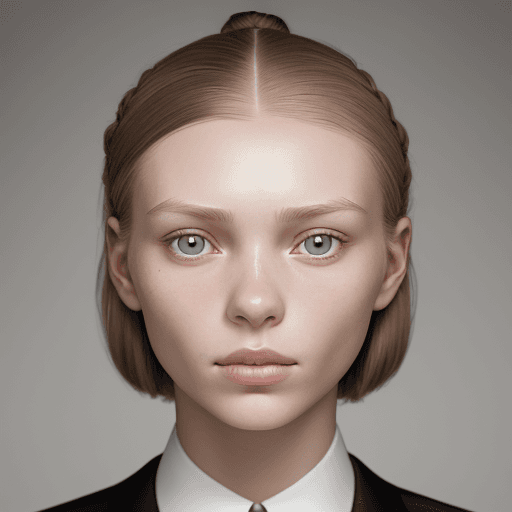 AI generated: Portrait by Erwin Olaf, of a 22-year-old Dutch female:

1. Symmetrical facial features: A 22-year-ol...