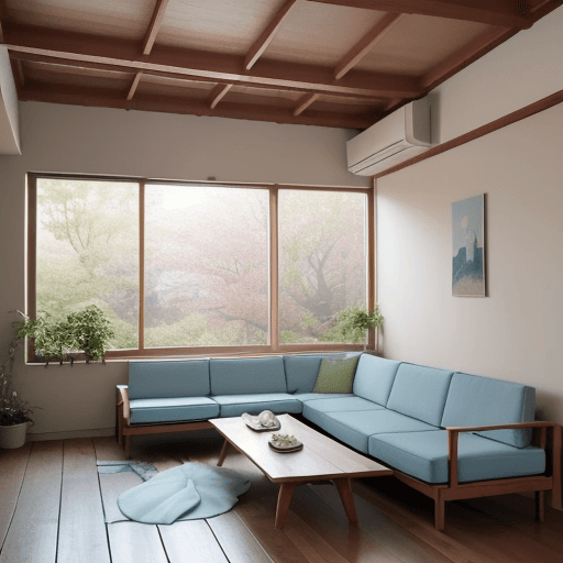 AI generated: <lora:azazuke:0.6>, High resolution photography interior design, dreamy sunken living room conversat...