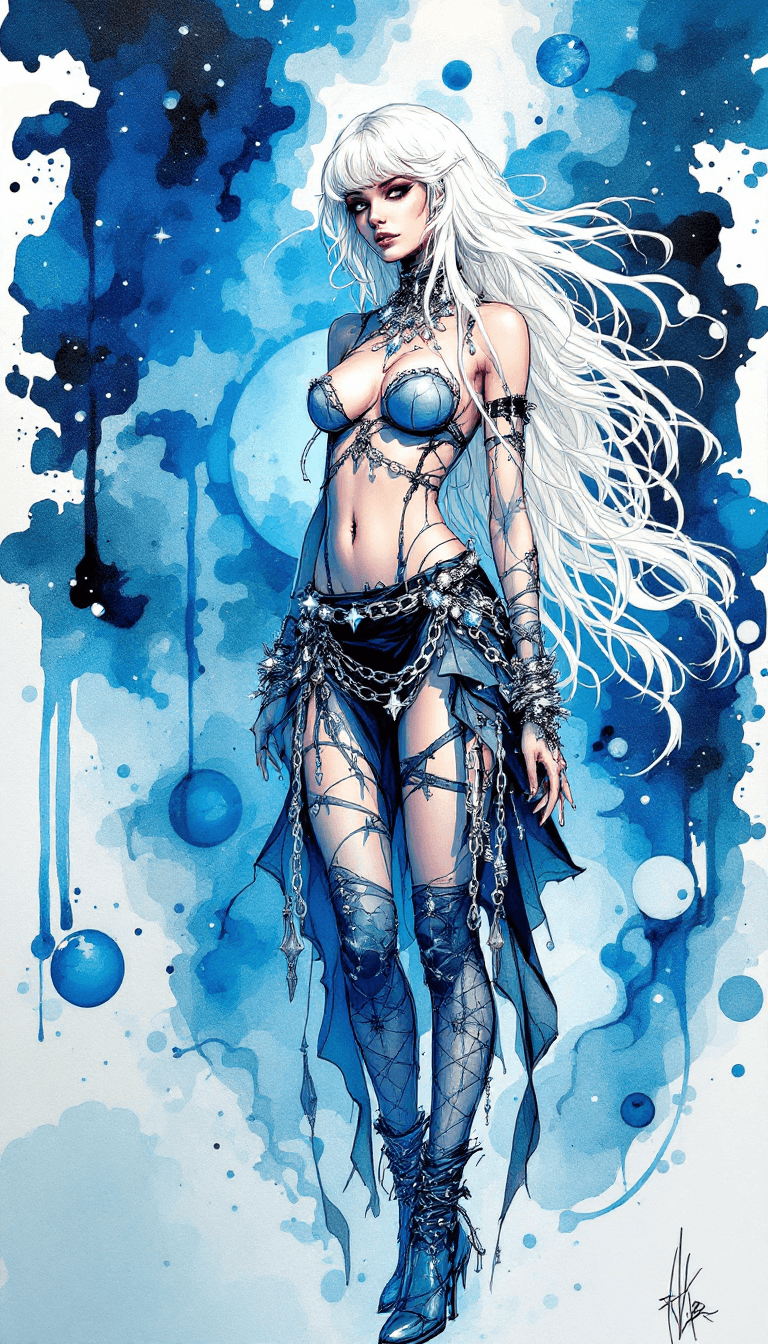 AI generated: A whimsical and surrealistic ink artwork that merges ultra-realism with punk-inspired ethereal eleme...