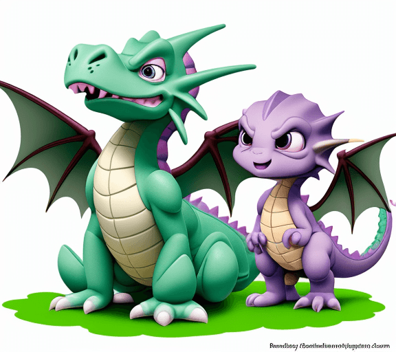 AI generated: baby dragon cartoon coloring book for kids pixar style
