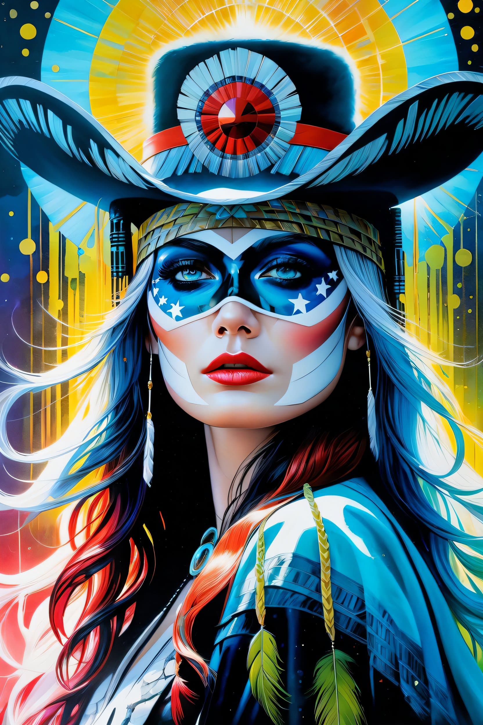 AI generated: Lone Ranger, boluminescence,karol bak, oil on canvas, hyperrealism, hyper detailed, oil on canvas, h...