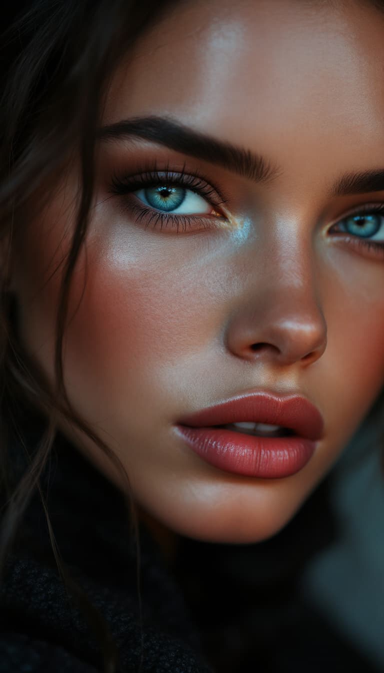 AI generated: close-up of a stunning fashion model, ultra-realistic, portrait, shot on a Sony A7III, high quality ...