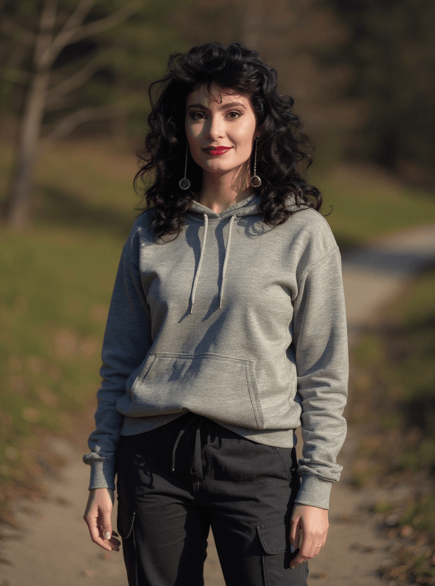 AI generated: photography, dynamic shooting, distance range, woman, upper-body, staring into the camera, enjoyable...