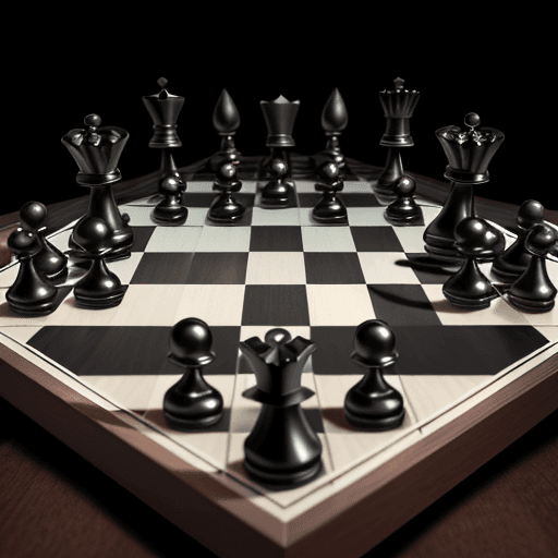 AI generated: An animated chessboard with realistic textures and smooth, lifelike piece movements. The board featu...