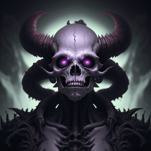 AI generated: Bone demon from another planet, 8k resolution concept art portrait by Greg Rutkowski, rococo psyched...