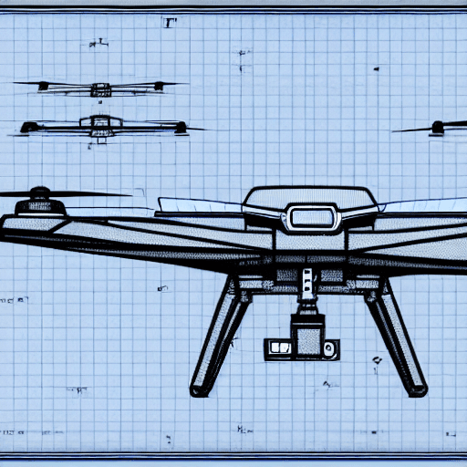 AI generated: technical drawing, blueprint, schematic::1.5 dron  fighter , paper background, detailed --s 1250 lik...