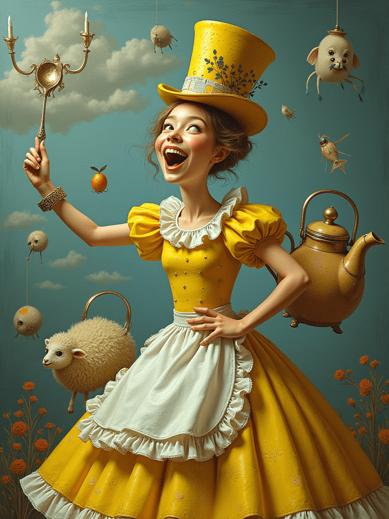 AI generated: Lemon dances in a top hat