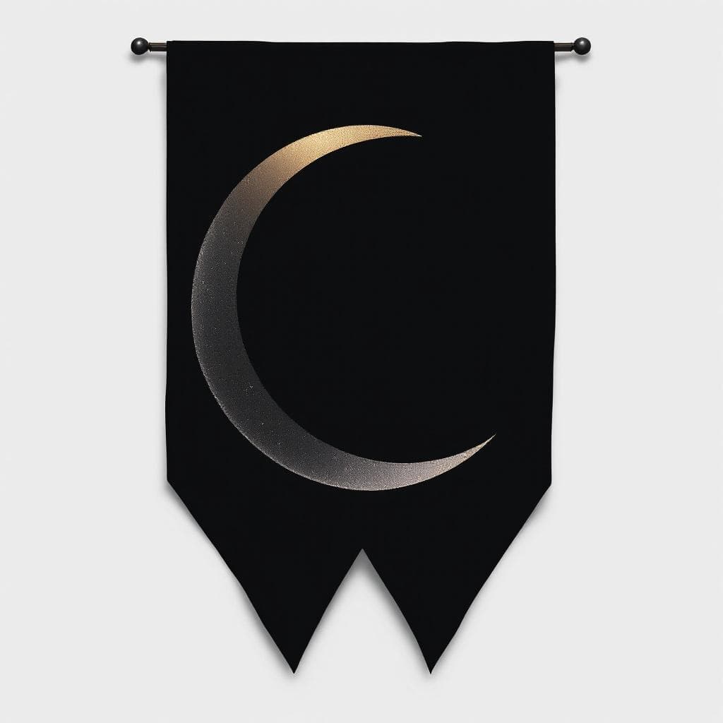 AI generated: Create an Emblem of the 14 High Fashion Dominarcs (Beauty & Presence). Emblem: A crescent eclipse on...
