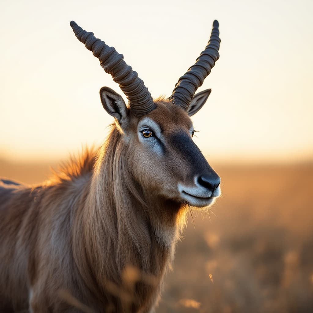 AI generated: Saiga Antelope “A surreal portrait of a saiga antelope with its distinctive oversized drooping nose,...