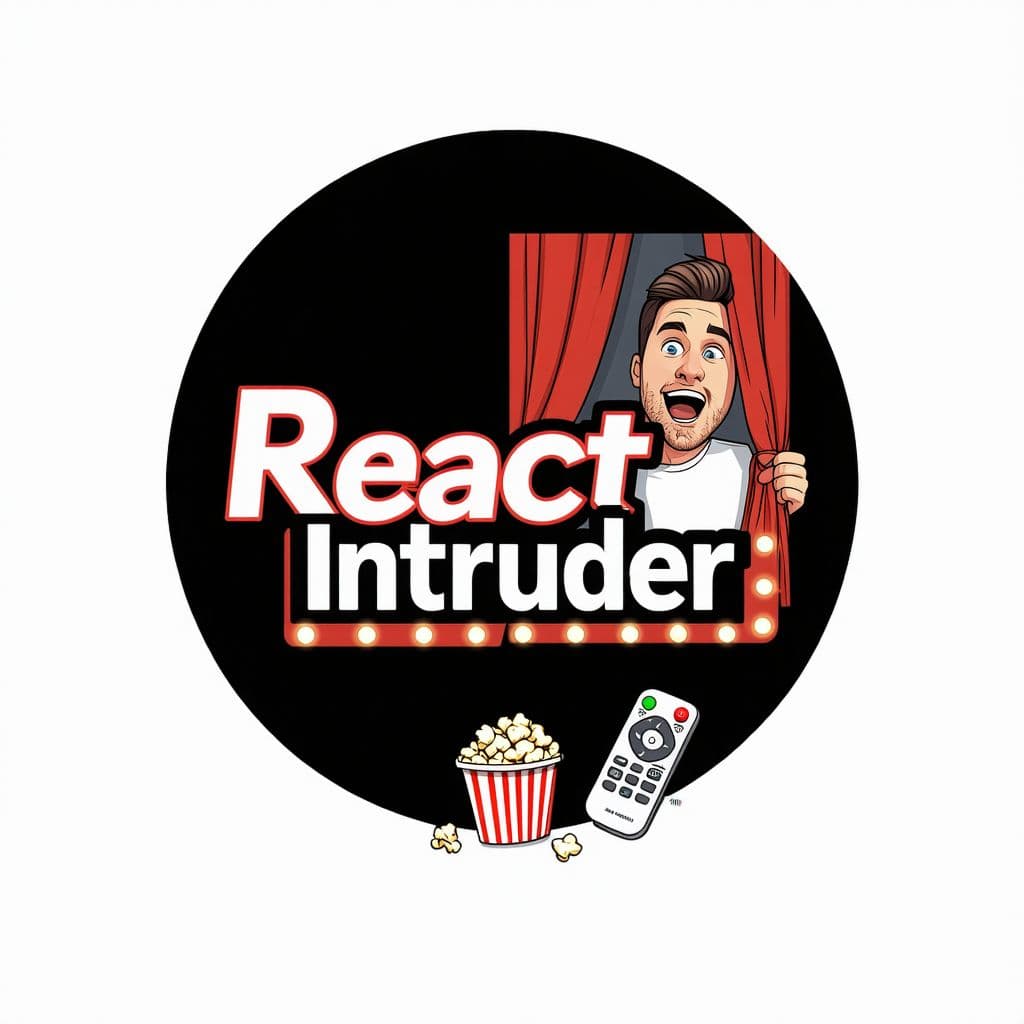 AI generated: A circular design (for a profile picture) with the name 'React Intruder' prominently displayed. The ...