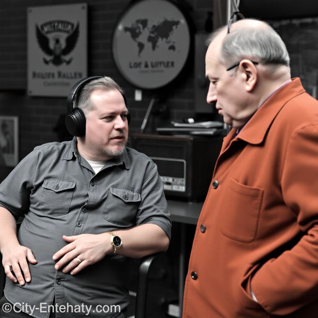AI generated: Joe Rogan on set with adolf hitler