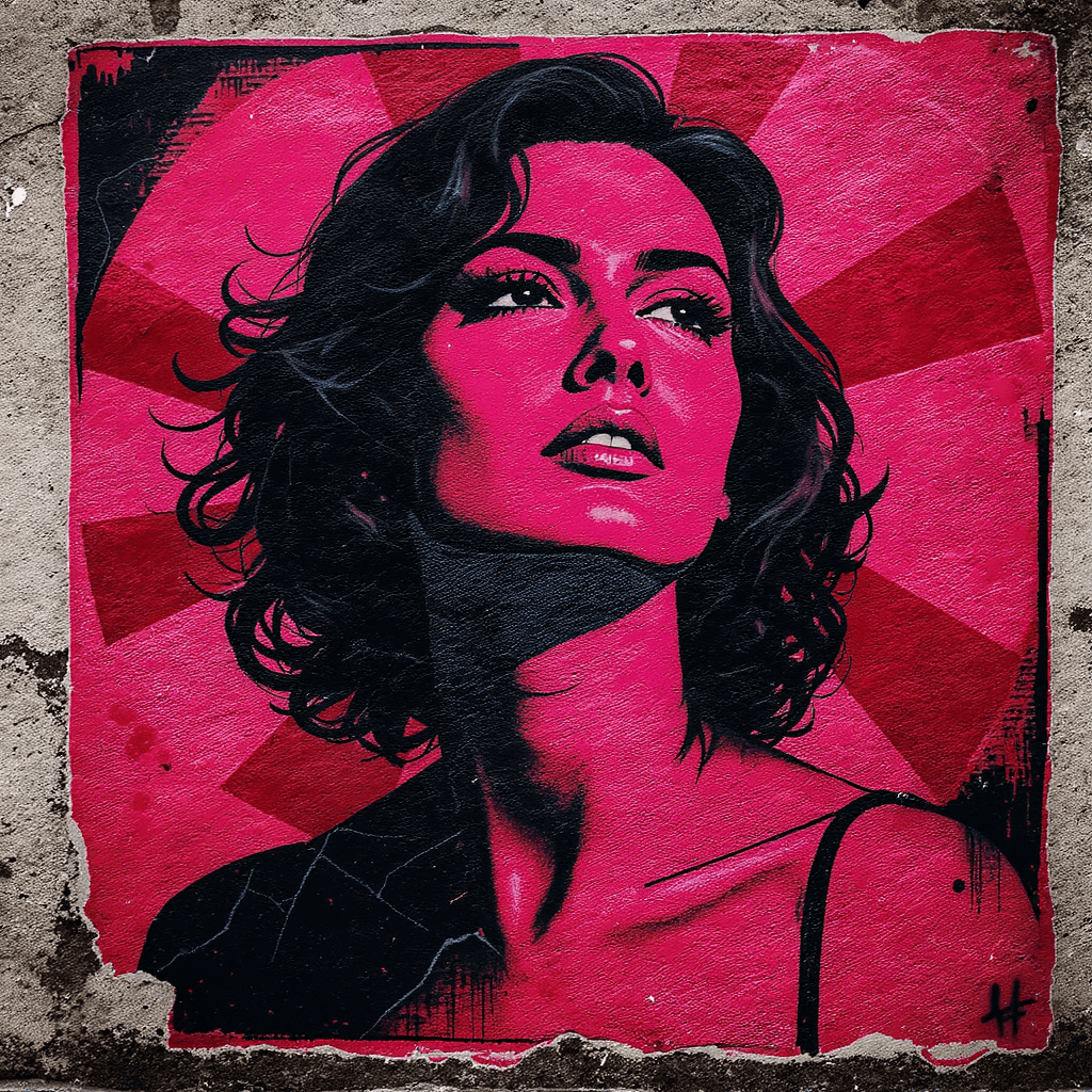 AI generated: an radical feminist slogan. street art style
