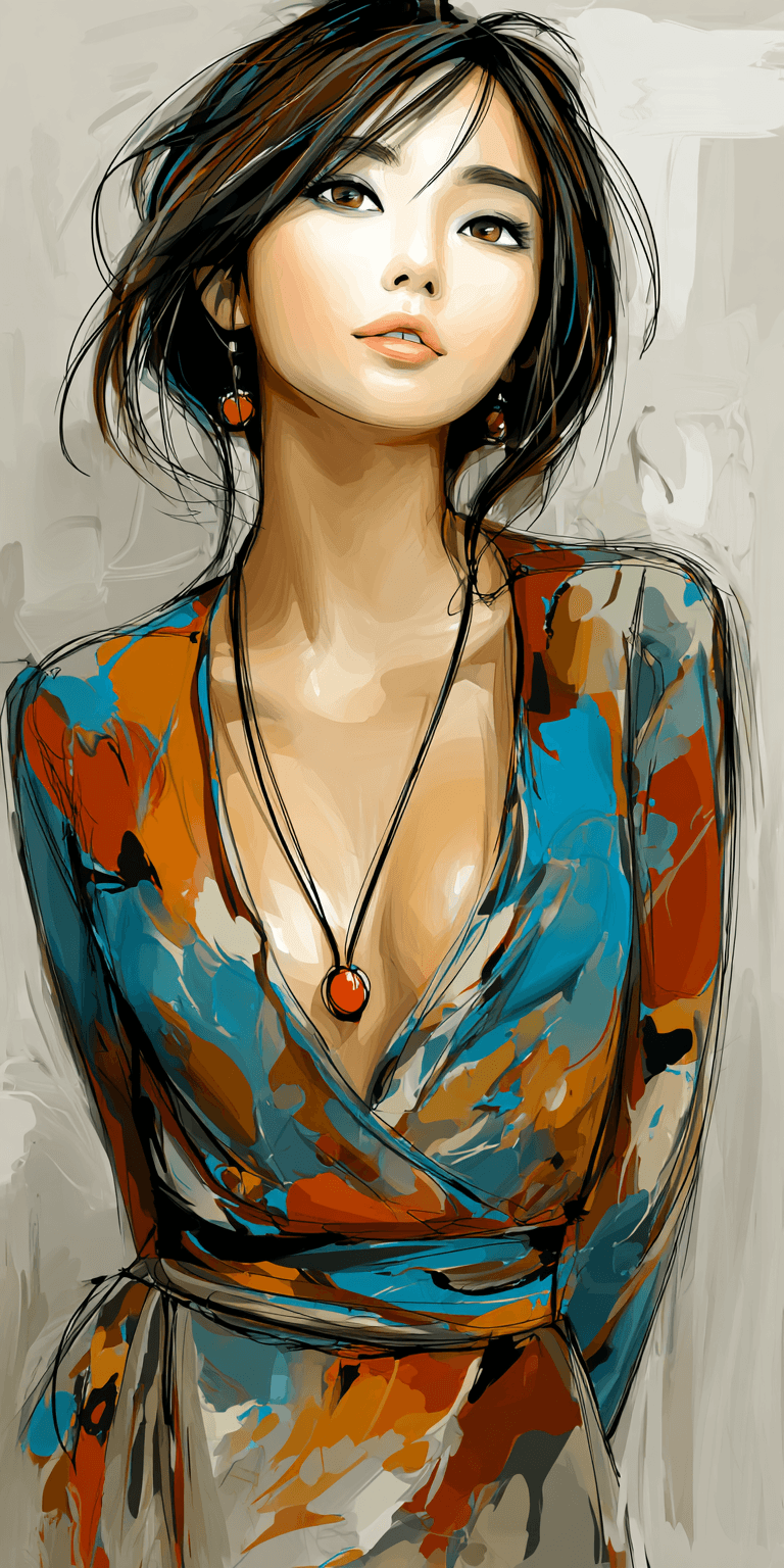 AI generated: A minimalist sketch of a woman, delicate, very basic line drawing, minimal, abstract --chaos 75 --ar...